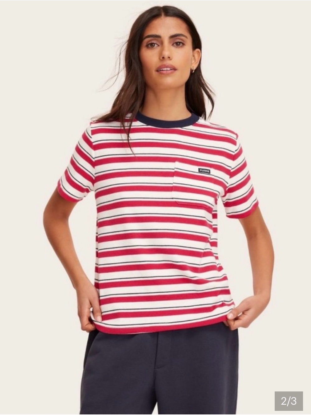 PARKE X Target Red, White & Navy Striped Tee